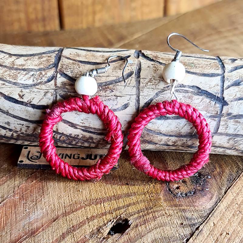 Ear Ring Round - RED